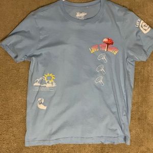 Blue environmental shirt